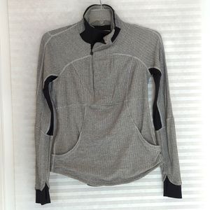 Lululemon Long Sleeve Luon Tech Half Zip Grey Running Pullover Size 8